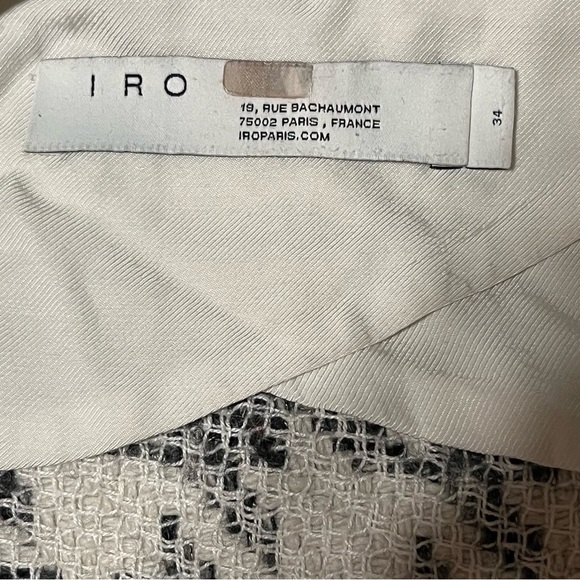 IRO Hope Houndstooth Jacket in Black/White, Sz 34 - Picture 11 of 15